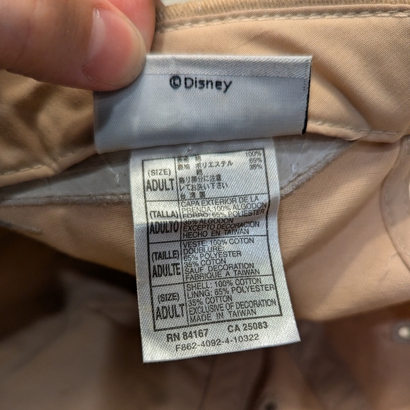 Vintage Walt Disney World Disney Parks Adjustable Hat Cap Mickey Mouse Beige - Picture 7 of 7